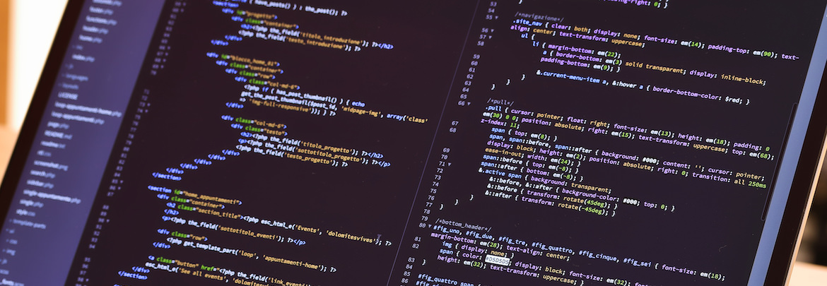 Portion of HTML and SCSS code during PSD to HTML development